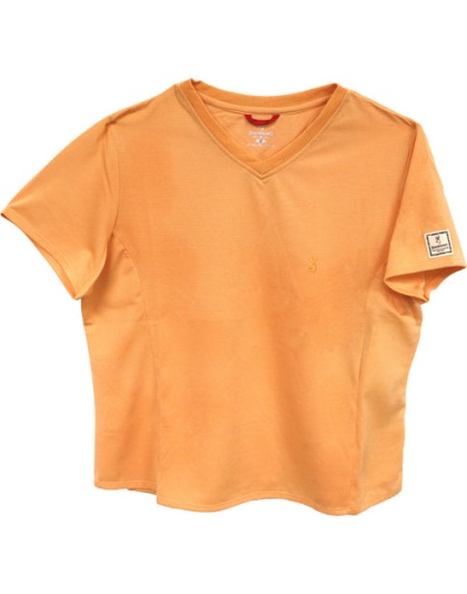 Bg Women's Ss V-neck Perfrmnce - T-shirt Medium Melon<