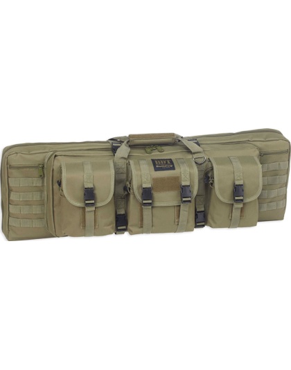 Bulldog 43" Single Tactical Cs - 3 Large Accessory Pockets Grn