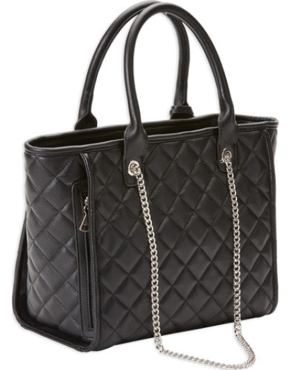 Bulldog Concealed Carry Purse - Quilted Tote Style Black