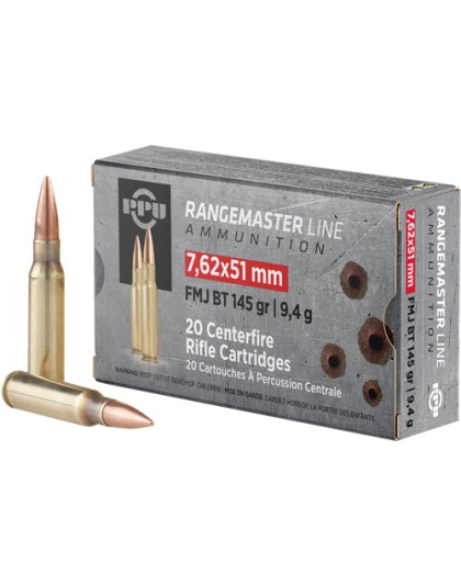 Ppu Ammo 7.62x51mm - 145gr. Fmj-bt 20-pack