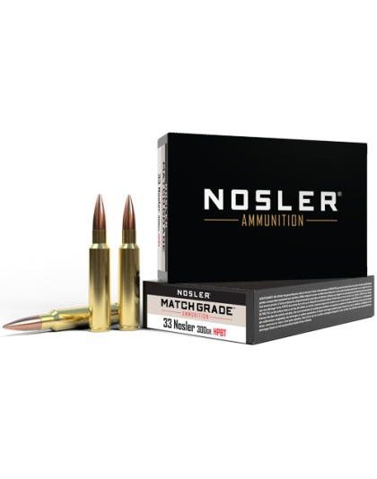 Nosler Ammo Match Grade .33 - Nosler 300gr Custom Hpbt 20pk