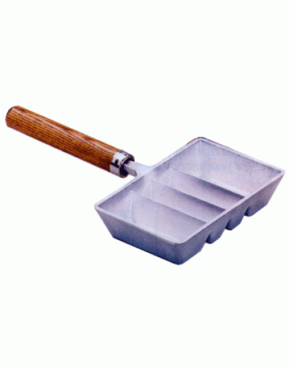 Lee Ingot Mold W-wood Handle - 4-cavity