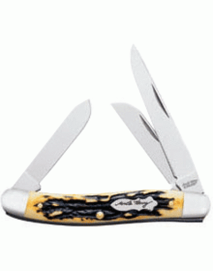 Uncle Henry Knife Premium - Stock 3-blade 2.8" S-s Staglon