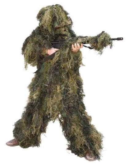 Red Rock 5 Piece Ghillie Suit - Woodland Youth Large