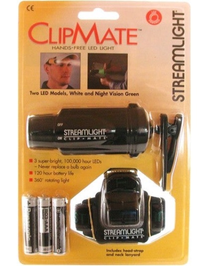 Streamlight Clipmate Black - 3-ulta-bright White Led's