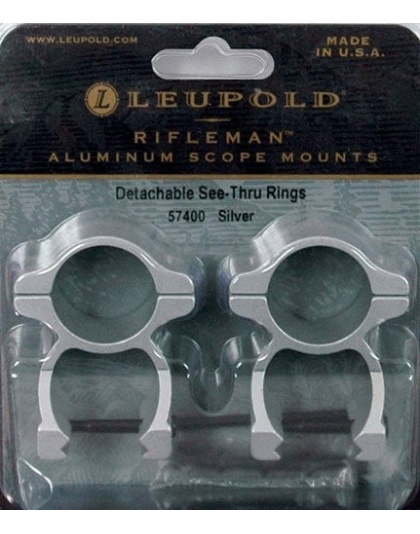 Leupold Rings Rifleman 1" See- - Thru Silver