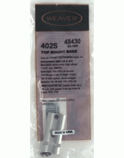 Weaver Base Top Mount #402s - Extension Aluminum Silver