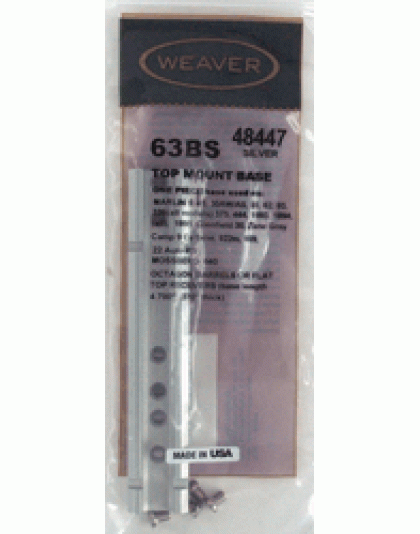 Weaver Base Top Mount #63bs - 1-pc Aluminum Silver