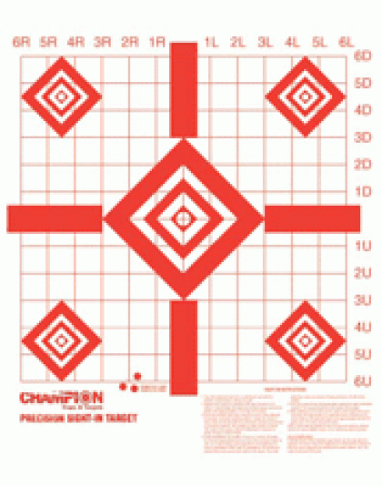 Champion Target Paper Redfield - Style Sight-in 10-pack