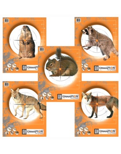 Champion Critter Series Target - Paper 2ea. Of 5 Animals 10-pk.