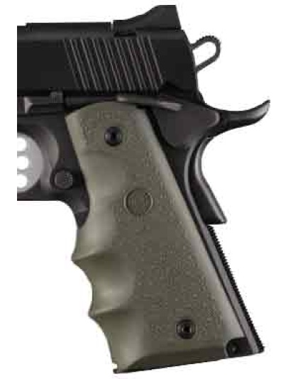 Hogue Grips Colt Govt Model - W-finger Grooves Od Green